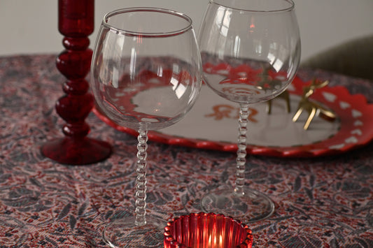 Bubbel wijnglazen