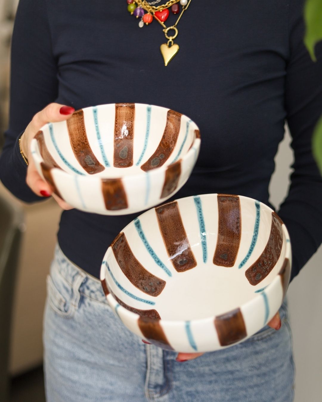 Striped bowl