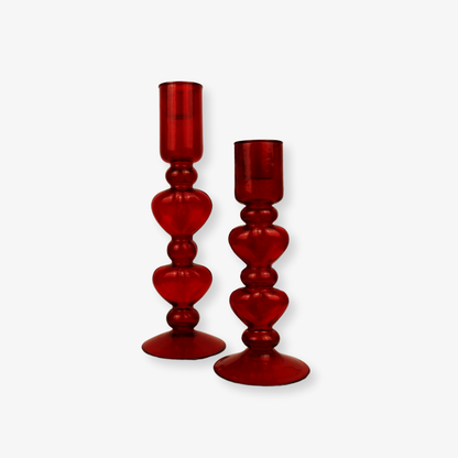 Kaarsenstandaard met hartjes - groot