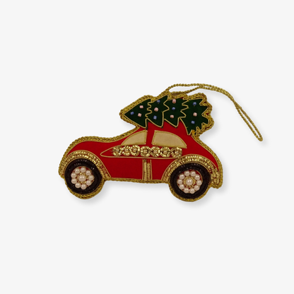 Kerstbal auto