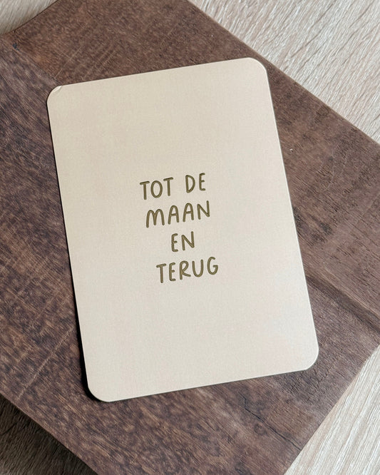 Kaart | Tot de maan en weer terug