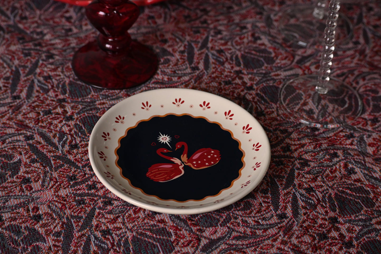 Bordje met zwaantjes