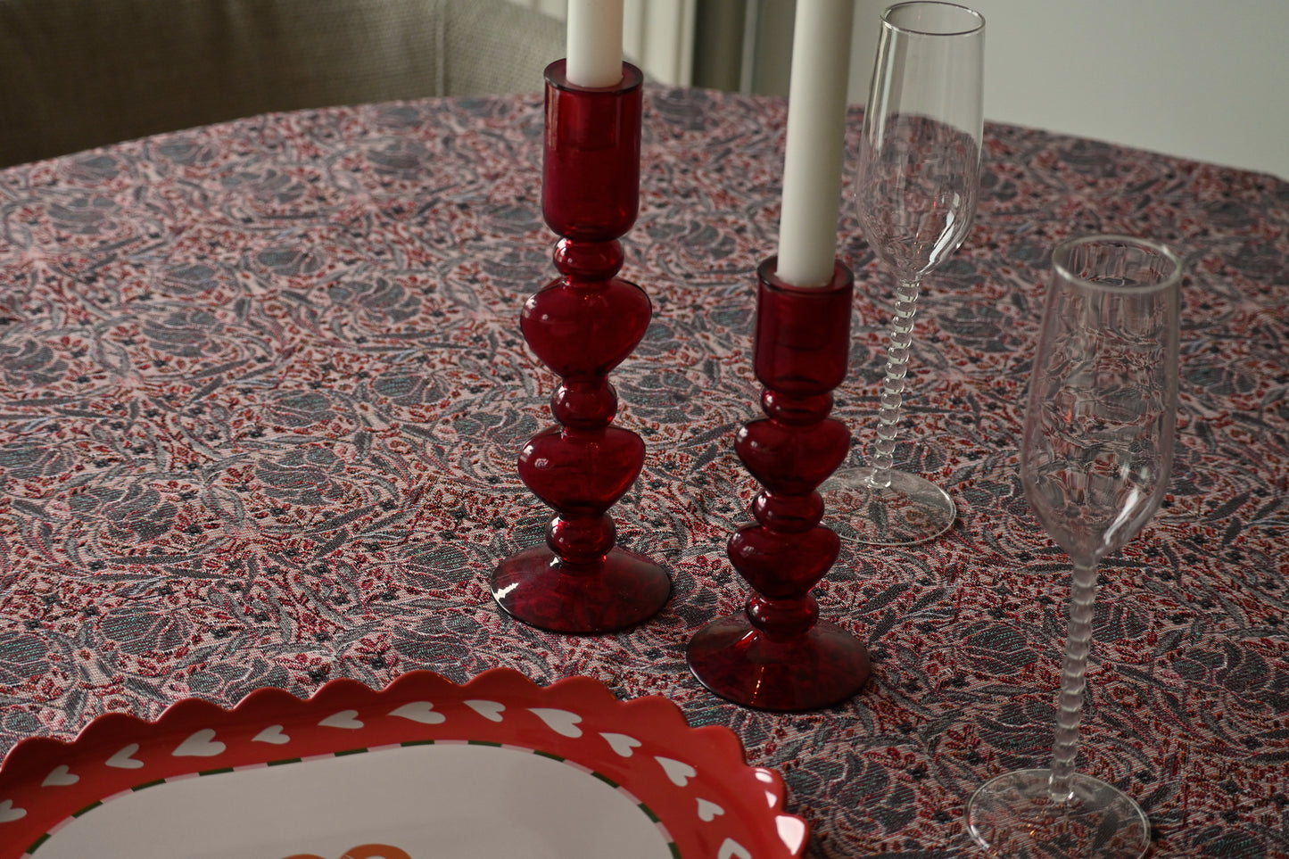 Kaarsenstandaard met hartjes - groot