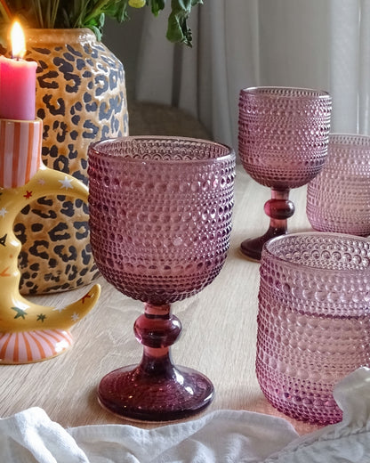 Wijnglas paars