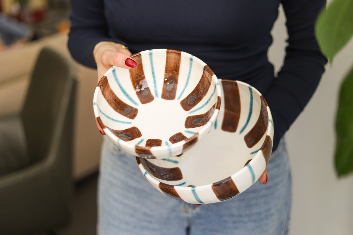 Striped bowl