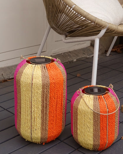 Gekleurde solar lampionnen