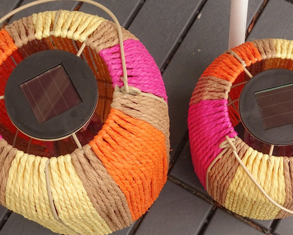 Gekleurde solar lampionnen