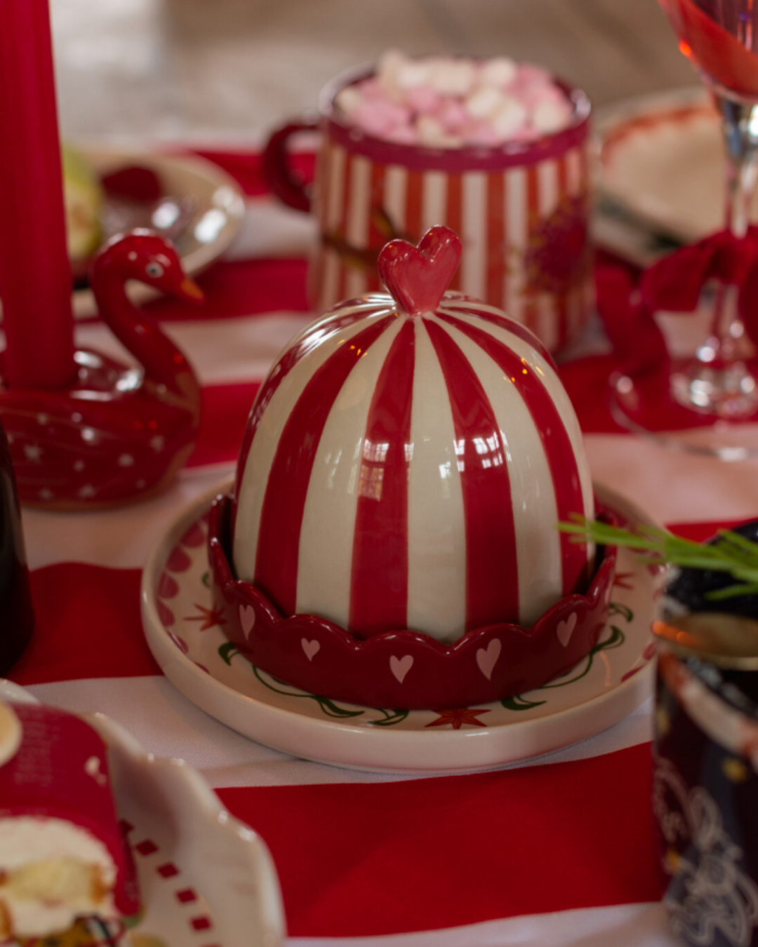 Opbergpot Hearts and Stripes