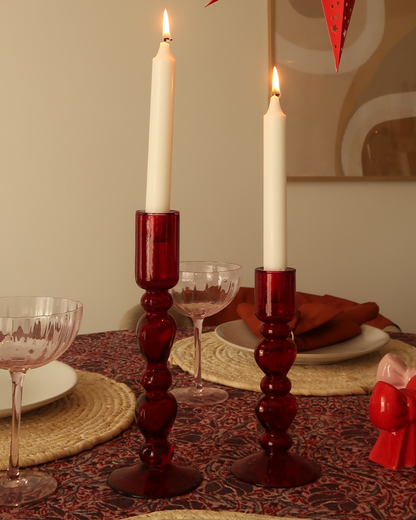 Kaarsenstandaard met hartjes