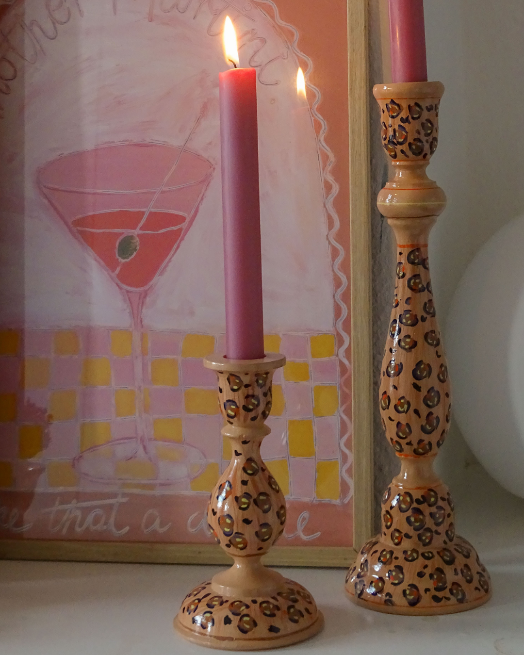 Handgeschilderde kandelaar