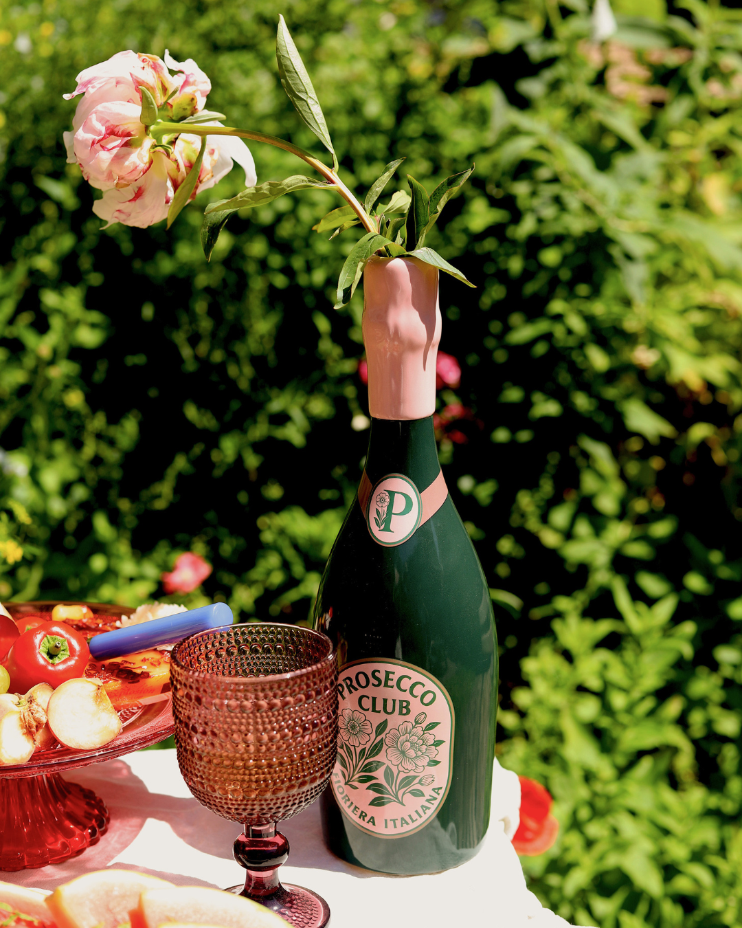 Vaas "Prosecco" – druiven-/wijnmotief