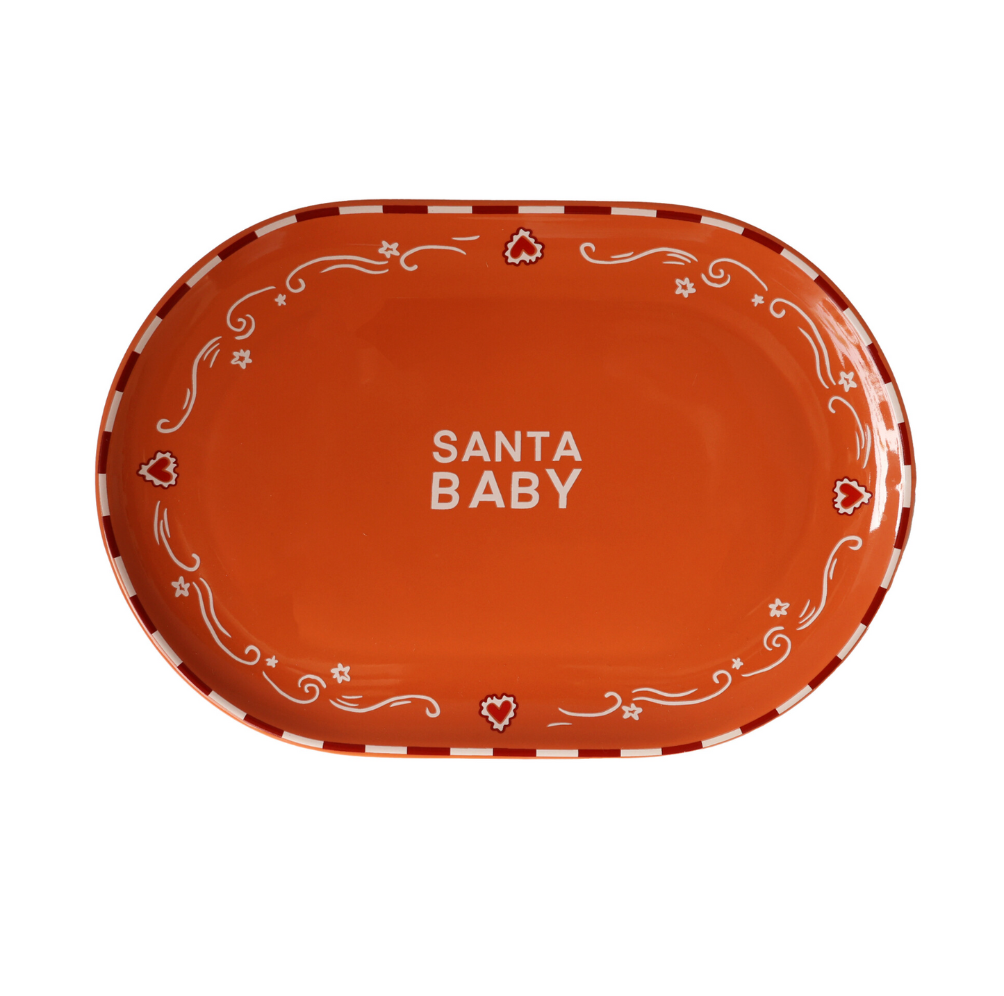 Ovaal bord Santa Baby